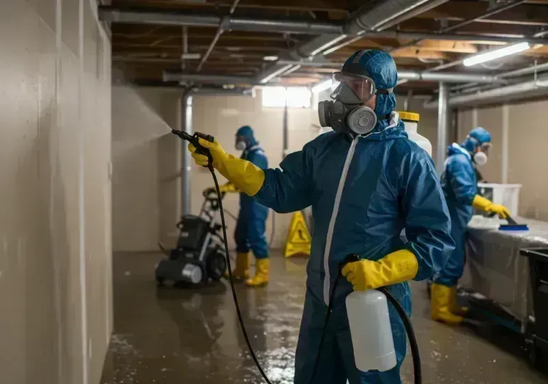 Basement Sanitization and Antimicrobial Treatment process in Hidden Meadows, CA